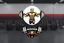 Placeholder: Bodybuilding design for a club with a logo of weights and club equipment below the image and using the symbols of this sport in a white, red, gold and silver color theme.