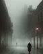 Placeholder: Dark street life creepy fog colours strong texture hgt nightmare 8k artistic Photography volumetric light, Yves Tanguy