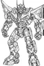 Placeholder: out line art of super transformers robots colouring pages with white background ,skech style ,full body.only use outline,mandala style,clean line art,white background,no shadow and clear and well outlined