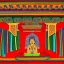 Placeholder: spiritual chakra consciousness of Indian temple architecture in Tibetian painting style