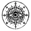Placeholder: Occultic eye symbol, black and white, No background, Primitively drawn