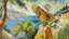 Placeholder: cote d'azur woman looking at nature painting neoclassism 60