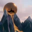 Placeholder: the broken sun melts down the mountain