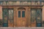 Placeholder: museum quality color woodcut of a 1920's Parisian apartment block with ornate art nouveau appointments and doors in the style of Gustave Baumann, with a fine art aesthetic, highly detailed, finely cut ,8k render,