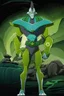 Placeholder: alien From Ben 10 cartoon. Lion. Advanced metal. Magnetic force. Magic power. And his turtle shield