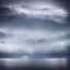 Placeholder: a thunderstorm at the seashore, dreamlike minimalist art