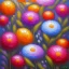 Placeholder: an abstract painting of flowers in a field, highly detailed