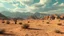 Placeholder: A hyperrealistic desert. Tachisme