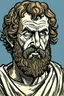 Placeholder: sophocles portrait in comics style