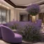 Placeholder: Concept of a lavender flower in a hotel lobby