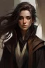 Placeholder: Portrait of Vin from the mistborn series wearing her miscloack