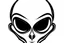 Placeholder: alien head clip art stencil