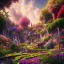 Placeholder: a beautiful garden , Synthwave, HDR, Realistic, HD