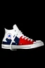 Placeholder: A converse sneaker, covered in the American flag