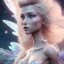 Placeholder: beautiful blonde fairy in a galactic ambiance, detailed gorgeous face, transparent wings, delicate colors, finely tuned detail, ultra high definition, 8 k, unreal engine 5, ultra sharp focus