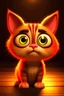 Placeholder: A cat looking at you, pixar style, 3d illustration