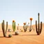 Placeholder: alien plants design, no background, 3d model, desert, dry