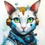 Placeholder: Gato cyborg, calidad ultra, hiperdetallado, hiperrealista, acuarela, 8k