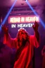 Placeholder: An "Kebab man" performing at dance club, his name is "Kebab man" and looks crazy, Jesus on stage, White and light blue Neon lights and smog, "KEBAB IN HEAVEN" SIGN ON WALL