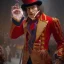 Placeholder: circus ringmaster, garish red coat, 1800s, chiaroscuro lighting , 8k UHD, matte painting, illustration, renaissance, artwork, high-quality, intricate detail, dark circus, night circus, creepy, rocco, greg rutowski, howard lyon, alphonse mucha