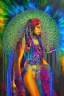 Placeholder: Full body portrait, painting, medium shot lady style of visionary art