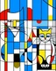 Placeholder: Cats imágen estilo Mondrian