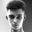 Placeholder: beautiful smooth realistic white/black male boy, 15 y/o, run on dark cosmos background, extremely sharp detail, finely tuned detail, ultra high definition, 8k, unreal engine 5, ultra sharp focus, smile teeth, happy