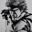 Placeholder: Solid Snake, Manga Drawing, by Hiroki Araki