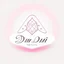 Placeholder: Create a logo with the name Deniz Boutique, inspired by diamond dresses, with the symbol of the dress, baby pink