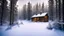 Placeholder: cabin in forest in winter