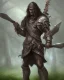 Placeholder: human berserker meaty black hair longsword