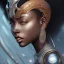 Placeholder: sango fantasy, fantasy magic, intricate, sharp focus, illustration, highly detailed, digital painting, concept art, matte, masterpiece head sexy African beauty black afro hair space lady silver space