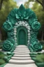 Placeholder: входная группа в парк выполненная в стиле сказки каменного цветка, малахит