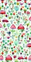 Placeholder: exquisite whimsical woodland watercolor, delicate, cute, adorable, linen backdrop, repeating pattern, gift wrap print