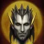 Placeholder: Portrait of Lucifer looking like Nergal from Behemoth symmetric realistic with golden crown