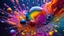 Placeholder: Colourful immiscible liquid globules in weightlessness, mixed, distorted, spectacular, strange globular shapes, scientific, wild, fantasy, futuristic, attractive, beautiful lighting, attractive composition, photorealistic, extremely detailed, chiaroscuro