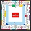 Placeholder: create a custom monopoly style board GAME with: 1 row of EQUAL SIDES 12 SQUARE EACH SIDE WITH A BIG SQUARE IN THE MIDDLE. MAKE THE WRITING IN THE MIDDLE SAY OWN THE WORLD ,