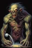 Placeholder: High_Quality_Art Digital Painting of Science experiment Horror Cronenberg Monster zombie creature by Richard Corben, Todd Schorr, T-Shirt Design, Black Background,