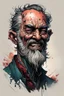 Placeholder: character concept illustration of a lean and weathered, Scottish coastal trader , maximalist, sharp focus, highest resolution, in the styles of Alex Pardee, Denis Forkas , and Masahiro Ito, boldly inked, 8k, coarse, gritty textures