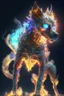 Placeholder: Zombie dog cat fire dragon humanoid fused alien ,extremely detailed,crystal clear, mystical colors ,perfectly centered image, perfect composition, rim light, beautiful lighting, 8k, stunning scene, raytracing