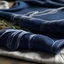 Placeholder: denim topstitching white embroidery pulled hemstitch