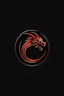 Placeholder: dragon minimalist logo, leather background