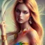 Placeholder: beautiful women with colorful feathers