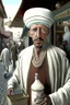 Placeholder: Rajab Tayyip Erdogan he is milk seller runabout He He wears a turban and a poor costume in 1900 Ultra-wide angle Highly realistic precise details Detailed panoramic view Detailed distance Professional Quality 8K