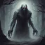 Placeholder: ghostly creepy monster in ivan belikov art style