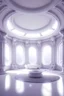 Placeholder: SALON DE UN CASTILLO EXTRATERRESTRE EN COLORES CLAROS, BLANCO, LILA