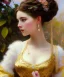 Placeholder: realist impressionist portrait of "The Curious Female" by Ross Tran rework. Masterpiece, best quality, painted impressionist brush strokes. paint drips and drabs and splatters by and by art nouveau and richard schmid . Paint spatters, drips, drabs, dynamic, artstation, artgerm