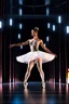 Placeholder: mocap graphic, ballerina dancing in a 3d recursive fractal stage with disco flashing lights