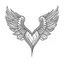 Placeholder: cute line drawing of a heart with wings against a white background.