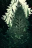 Placeholder: Sketch a composition where intricate smoke patterns transform into a forest of towering trees made entirely of crushed weed leaves, filling the canvas with a surreal and visually captivating asymmetrical patterns.